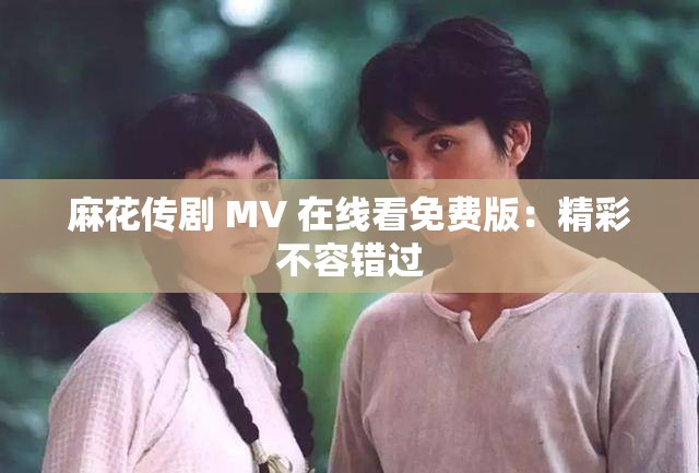 麻花传剧 MV 在线看免费版：精彩不容错过