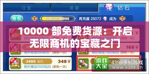 10000 部免费货源：开启无限商机的宝藏之门