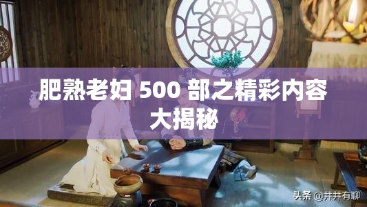 肥熟老妇 500 部之精彩内容大揭秘