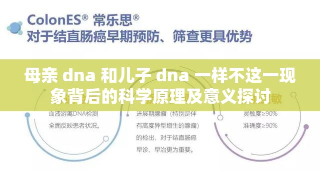 母亲 dna 和儿子 dna 一样不这一现象背后的科学原理及意义探讨