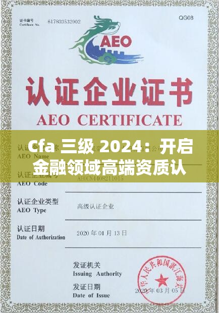 Cfa 三级 2024：开启金融领域高端资质认证之旅