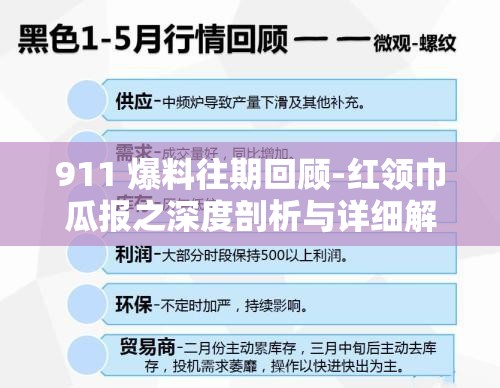 911 爆料往期回顾-红领巾瓜报之深度剖析与详细解读