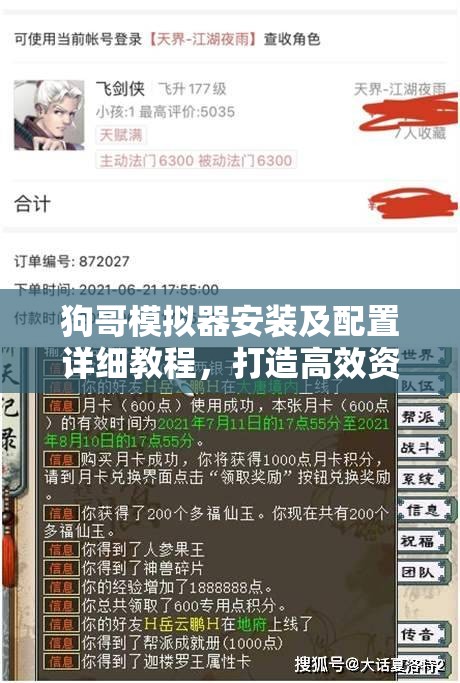 狗哥模拟器安装及配置详细教程，打造高效资源管理的必备指南