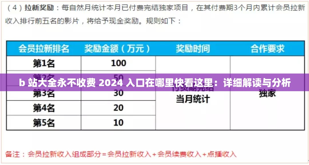 b 站大全永不收费 2024 入口在哪里快看这里：详细解读与分析