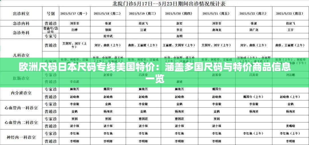 欧洲尺码日本尺码专线美国特价：涵盖多国尺码与特价商品信息一览