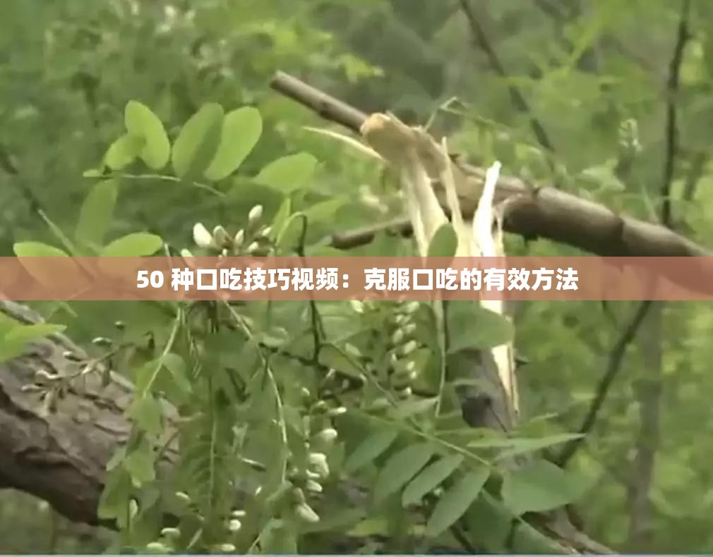 50 种口吃技巧视频：克服口吃的有效方法