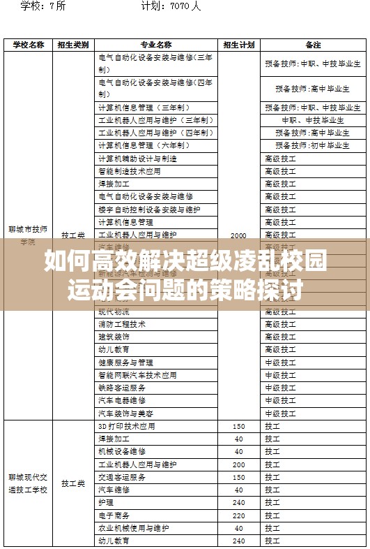 如何高效解决超级凌乱校园运动会问题的策略探讨