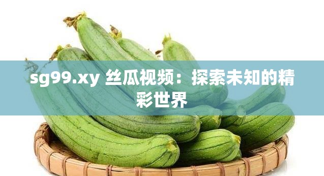 sg99.xy 丝瓜视频：探索未知的精彩世界