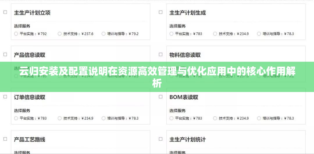 云归安装及配置说明在资源高效管理与优化应用中的核心作用解析