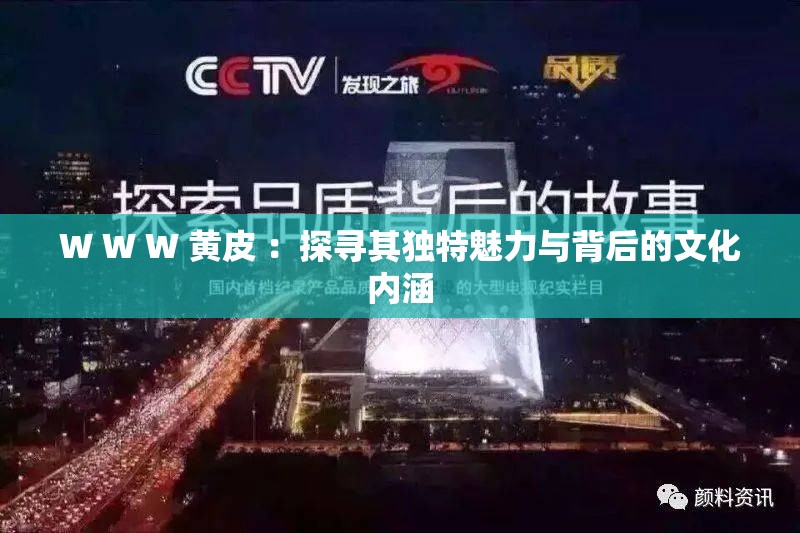 W W W 黄皮 ：探寻其独特魅力与背后的文化内涵