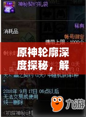 原神轮廓深度探秘，解锁隐藏谜题，揭示游戏背后光怪陆离的奇妙世界