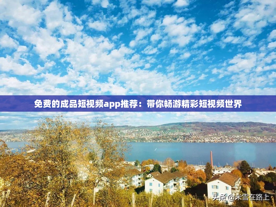 免费的成品短视频app推荐：带你畅游精彩短视频世界