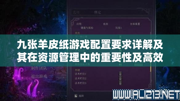 九张羊皮纸游戏配置要求详解及其在资源管理中的重要性及高效策略