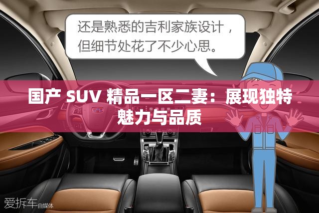 国产 SUV 精品一区二妻：展现独特魅力与品质