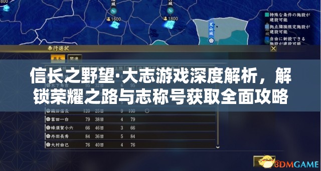 信长之野望·大志游戏深度解析，解锁荣耀之路与志称号获取全面攻略