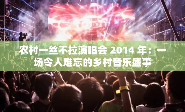 农村一丝不拉演唱会 2014 年：一场令人难忘的乡村音乐盛事