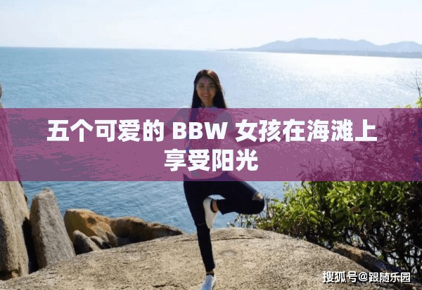 五个可爱的 BBW 女孩在海滩上享受阳光