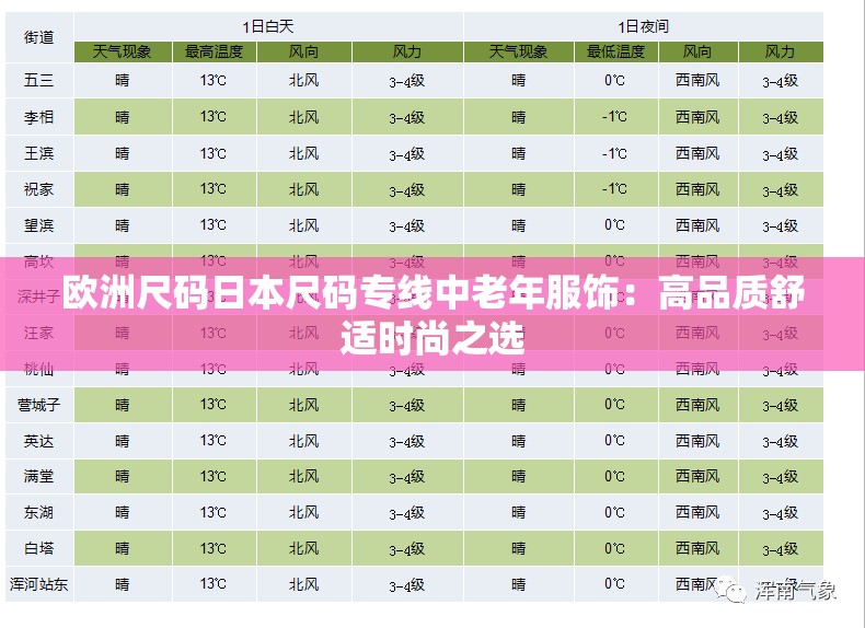 欧洲尺码日本尺码专线中老年服饰：高品质舒适时尚之选