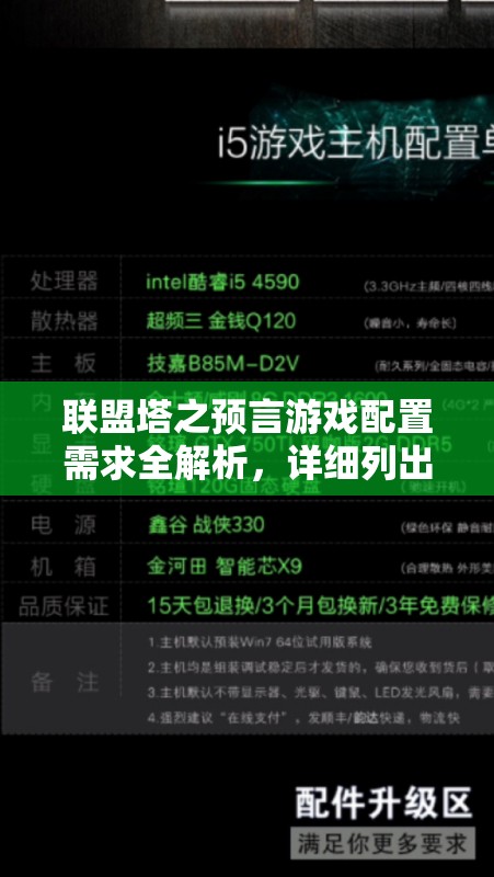 联盟塔之预言游戏配置需求全解析，详细列出必备硬件与软件要求