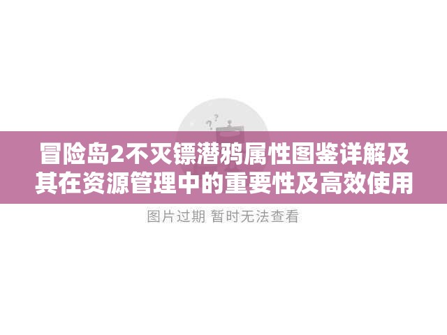 冒险岛2不灭镖潜鸦属性图鉴详解及其在资源管理中的重要性及高效使用策略