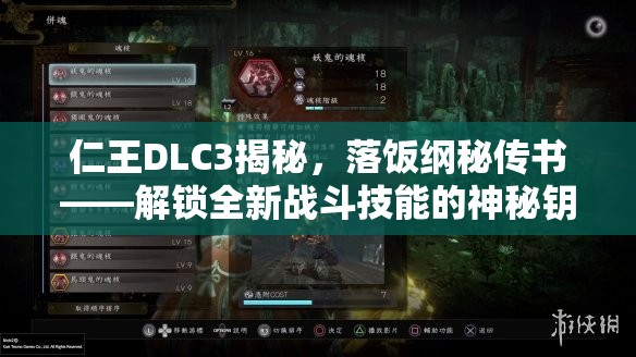 仁王DLC3揭秘，落饭纲秘传书——解锁全新战斗技能的神秘钥匙