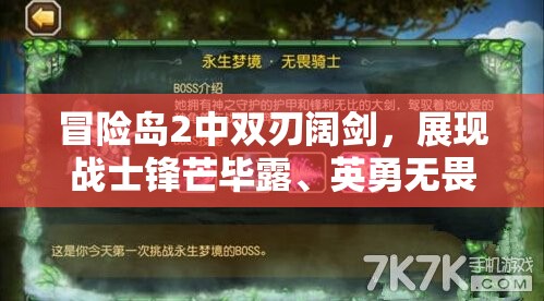 冒险岛2中双刃阔剑，展现战士锋芒毕露、英勇无畏的战斗之选