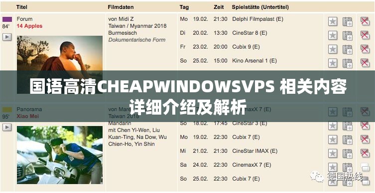 国语高清CHEAPWINDOWSVPS 相关内容详细介绍及解析