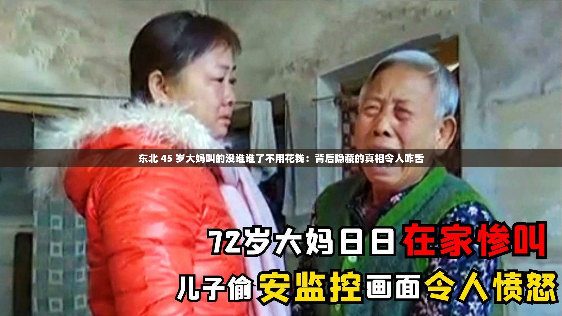 东北 45 岁大妈叫的没谁谁了不用花钱：背后隐藏的真相令人咋舌