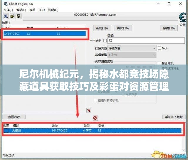 尼尔机械纪元，揭秘水都竞技场隐藏道具获取技巧及彩蛋对资源管理策略的关键作用