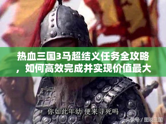 热血三国3马超结义任务全攻略，如何高效完成并实现价值最大化