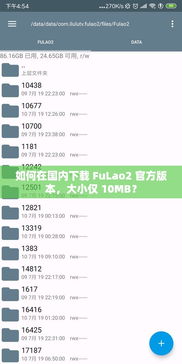 如何在国内下载 FuLao2 官方版本，大小仅 10MB？