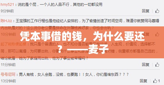 凭本事借的钱，为什么要还？——麦子