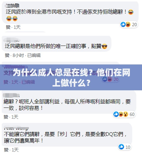 为什么成人总是在线？他们在网上做什么？