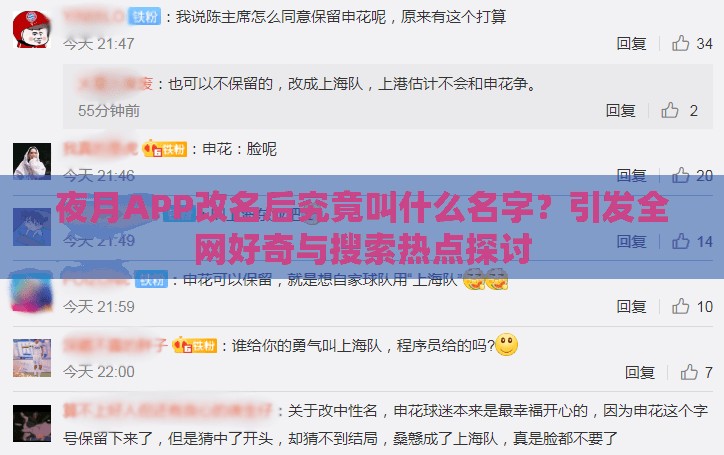 夜月APP改名后究竟叫什么名字？引发全网好奇与搜索热点探讨
