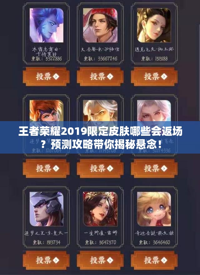 王者荣耀2019限定皮肤哪些会返场？预测攻略带你揭秘悬念！