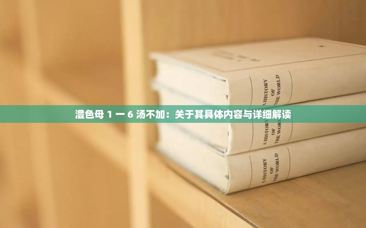 澧色母 1 一 6 汤不加：关于其具体内容与详细解读